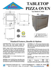 Comstock-Castle PO19 24" Countertop Gas Deck/Pizza Oven, Single Deck, Stainless Steel - Bakery Wholesalers