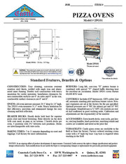 Comstock-Castle 2PO31 36" Gas Deck/Pizza Oven, 4 Deck, Stainless Steel - Bakery Wholesalers
