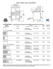 Comstock-Castle 2F330-1.5RB-30B 72" Gas Restaurant Range, 4 Open Burners, 27" Radiant Broiler, 30" Charbroiler, 2 Standard Ovens, Stainless Steel Front, 246,000 BTU - Bakery Wholesalers