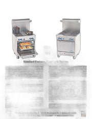 Comstock-Castle F26 30" Gas Restaurant Range, 4 Open Burners, Cabinet Base, 96,000 BTU, Stainless Steel Front - Bakery Wholesalers