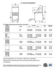 Comstock-Castle F318-12-1RB 24" Gas Restaurant Range, 12" Griddle, 12" Radiant Broiler, Single Standard Oven, Stainless Steel Front, 70,000 BTU - Bakery Wholesalers