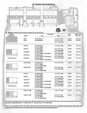 Comstock-Castle F3218-3RB 48" Gas Restaurant Range, 2 Open Burners, 36" Radiant Broiler, 2 Standard Ovens, Stainless Steel Front, 173,000 BTU - Bakery Wholesalers