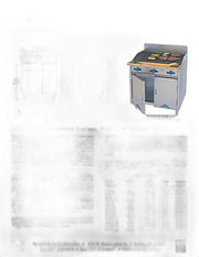 Comstock-Castle F32-2LB 24" Gas Restaurant Range, 2-Burner Broiler, Cabinet Base, Stainless Steel Front, 50,000 BTU - Bakery Wholesalers