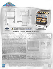 Comstock-Castle F330-3RB 36" Gas Restaurant Range, 36" Radiant Broiler, Single Standard Oven, Stainless Steel Front, 105,000 BTU - Bakery Wholesalers