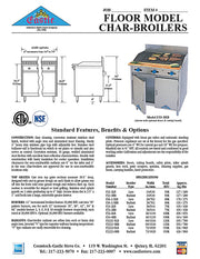 Comstock-Castle F34-4RB 48" Gas Restaurant Range, Radiant Broiler, Cabinet Base, Stainless Steel Front, 100,000 BTU - Bakery Wholesalers