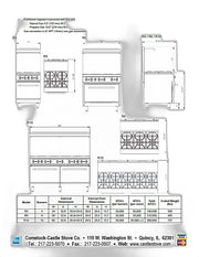 Comstock-Castle R6 36" Gas Restaurant Range, 6 Open Burners, Double Standard Oven, Stainless Steel Front, 210,000 BTU - Bakery Wholesalers