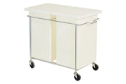 Faribo P424 C/A Ingredient Bin, 33"L x 16-1/2"W x 28"H, 2 Ingredient Bins with Covers & Frame, 200 LBS Sugar / 160 LBS Flour, 32 Gallon - Bakery Wholesalers