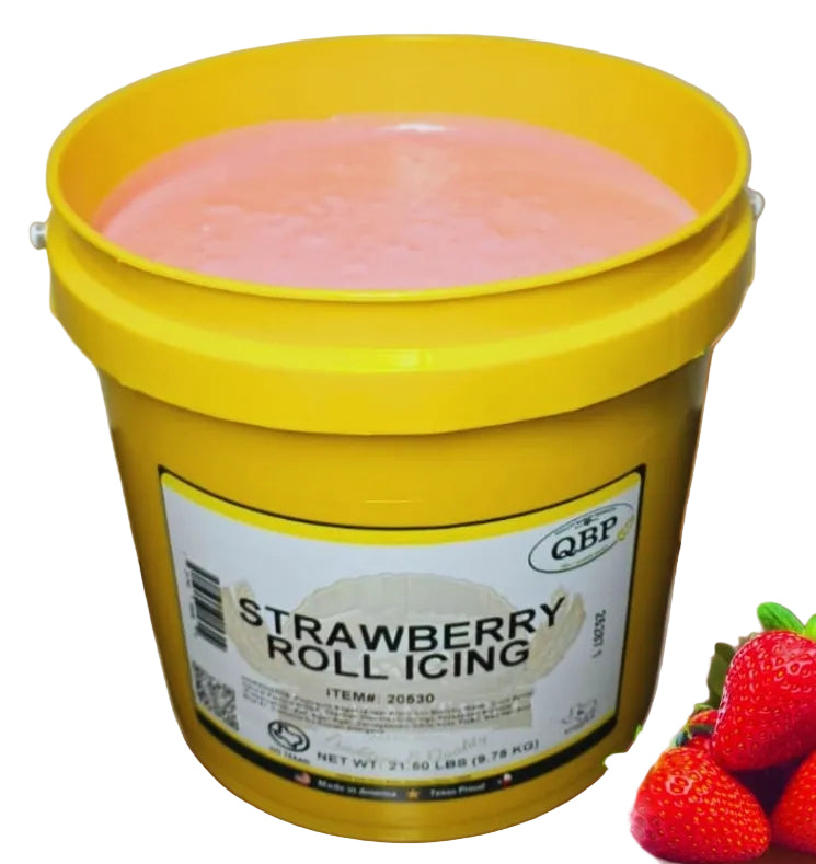 Quality Strawberry Roll and Pastry Icing 21.5 Pounds Ready To Use - Bakery Wholesalers