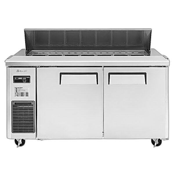 Turbo Air JST-60-N 60" 2 Door Side Mount Compressor Refrigerated Sandwich Prep Table - Donut-Equipment.com
