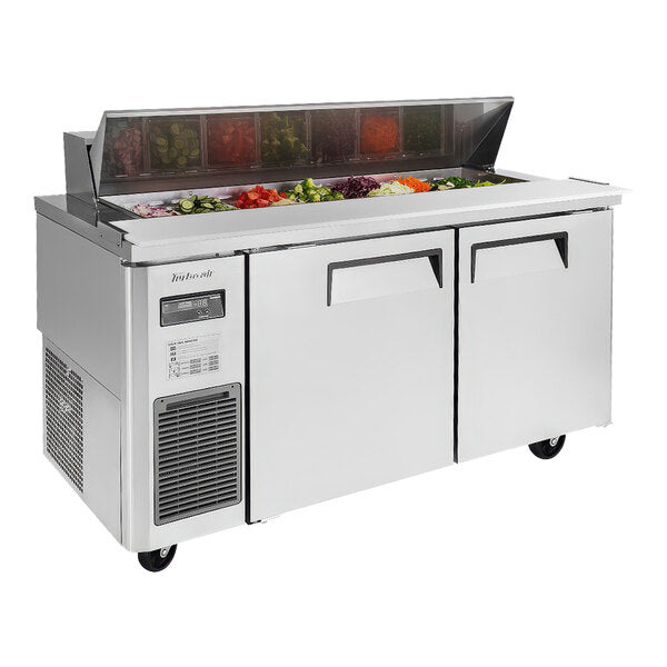 Turbo Air JST-60-N 60" 2 Door Side Mount Compressor Refrigerated Sandwich Prep Table - Donut-Equipment.com