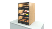 Palram Countertop Bakery Display Case with Illuminated Soft-Close Drawers & Tempered Glass – 21"W x 32"H x 20"D - Donut-Equipment.com