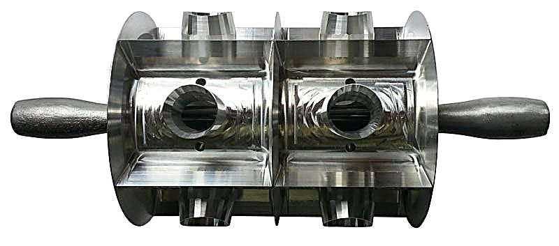 XL Custom Two Row Square Donut Cutter 4" Square 1-3/8" Hole Bakery Wholesalers