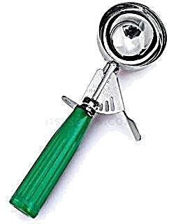 DP-12 Stainless Steel Squeeze Ice Cream Disher, 2.66 oz Bakery Wholesalers