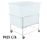 Faribo P425 C/A Rectangular Mobile Ingredient Bin, 36"L x 26"W x 33"H, Ingredient Bin/Cover/Frame, 54 Gallon - Bakery Wholesalers