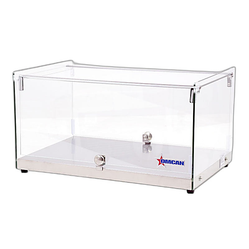Omcan 22" Countertop Food Display Case with Square Front Glass – 35L Capacity Bakery & Pastry Merchandiser Display Case