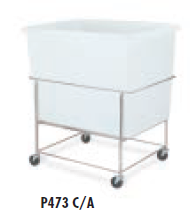 Faribo P473 C/A Rectangular Mobile Ingredient Bin, 36"L x 26"W x 37"H, Ingredient Bin/Frame, 72 Gallon - Bakery Wholesalers