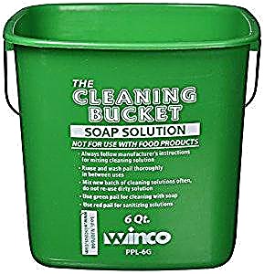 Cleaning Bucket, 6-Quart, Green Soap Solution Bakery Wholesalers