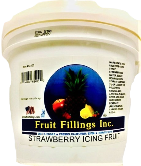 Fruta de glaseado de fresa de Fruit Filling Inc. (Orgánica)