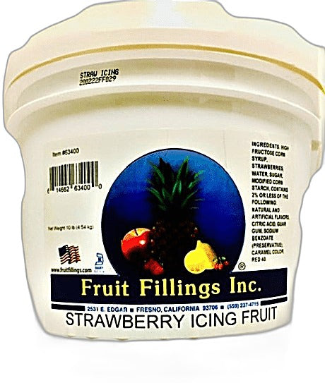 Strawberry Icing Fruit by Fruit Filling Inc. (Organic) 10# Bakery Wholesalers