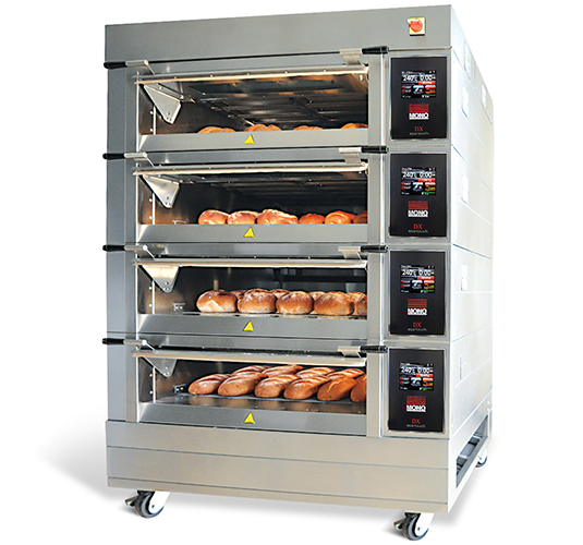 Belshaw, (00799325), DX Deck Oven with Steam, (4) deck, (2) tray, 480v/60/3-ph - Bakery Wholesalers