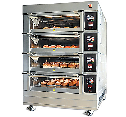 Belshaw, (00799325), DX Deck Oven with Steam, (4) deck, (2) tray, 480v/60/3-ph - Bakery Wholesalers