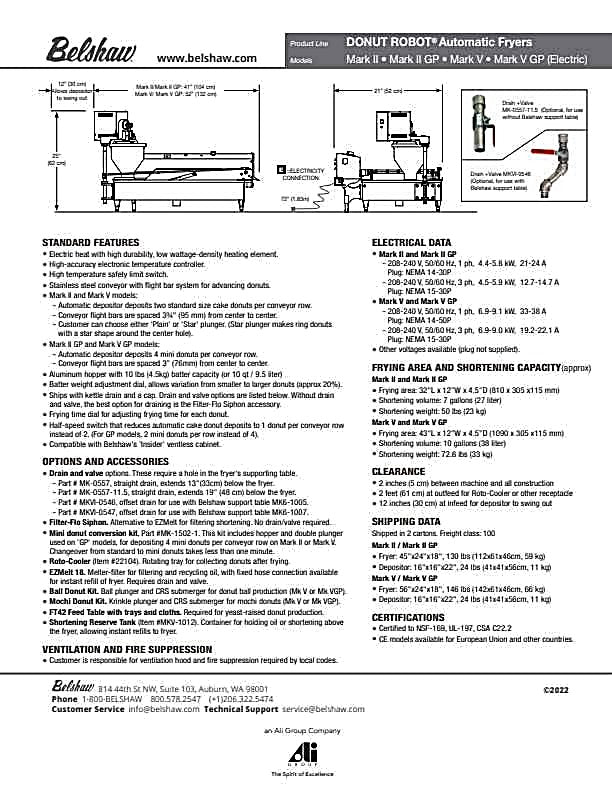 Belshaw Donut Robot® Mark II GP (Gas) Propane or Natural Gas for Mini Donuts only Bakery Wholesalers