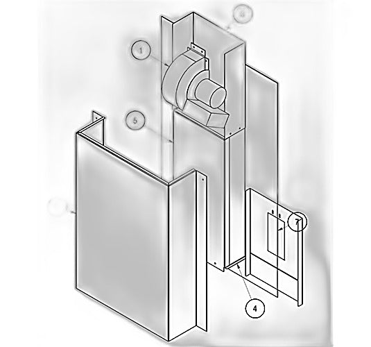 Draft Inducer Kit For Gas or Propane Fryers 718L ,724, 734 Used Above 3000ft Altitude Bakery Wholesalers
