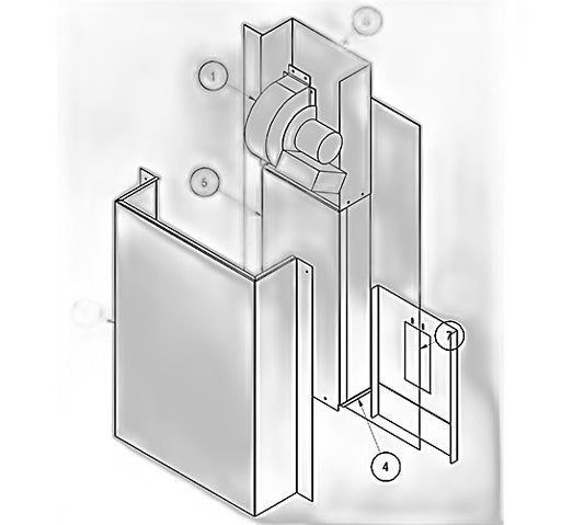 Draft Inducer Kit For Gas or Propane Fryers 718L ,724, 734 Used Above 3000ft Altitude Bakery Wholesalers