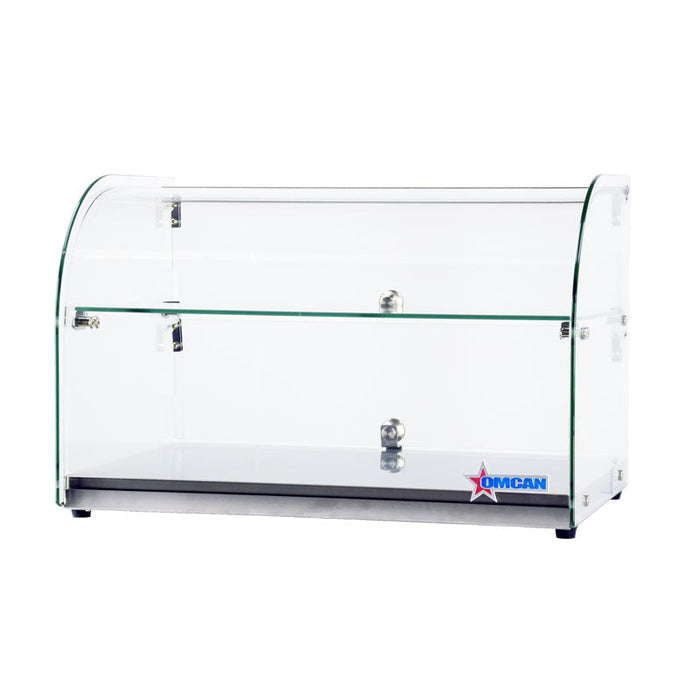Omcan 22" Countertop Food Display Case with Curved Front Glass – 45L Capacity Bakery & Pastry Merchandiser Display Case