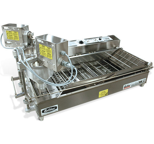 Belshaw Donut Robot® Mark VI (4-1/2" Flight Bar) with Dual Plain Depositor 1-13/16" for Cake Donut Production - Bakery Wholesalers