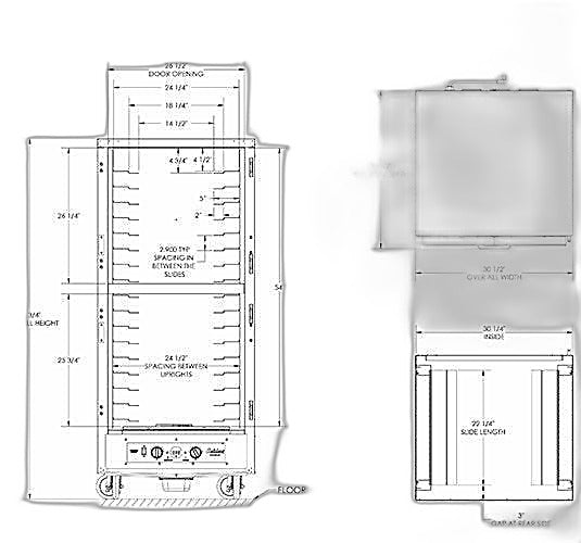 Belshaw CP1 17-shelf cabinet proofer with (2)'Dutch' Doors with Autowater Bakery Wholesalers
