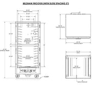 Belshaw (CP-2/ CP-1002) 208-240 Volts, 50-60 hz, 1-phase 17-shelf cabinet proofer with (2)'Dutch' Doors with Autowater installed Bakery Wholesalers