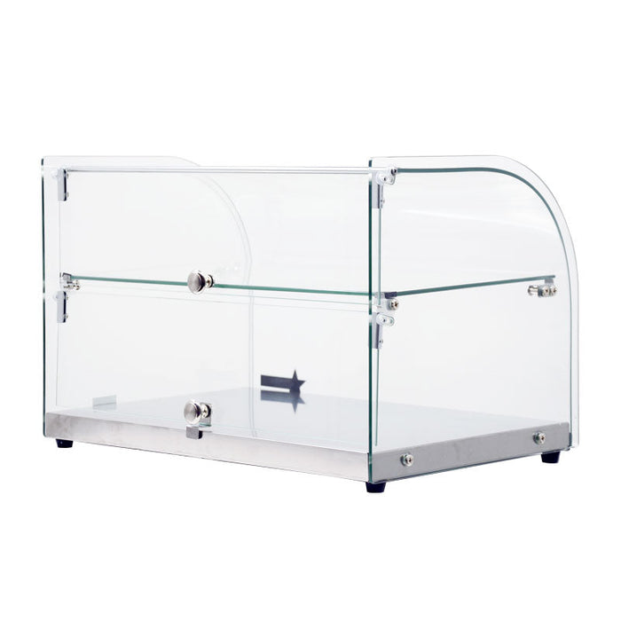 Omcan 22" Countertop Food Display Case with Curved Front Glass – 45L Capacity Bakery & Pastry Merchandiser Display Case
