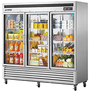 Turbo Air TSR-72GSD-N Super Deluxe 82" Glass Door Reach In Refrigerator - Donut-Equipment.com