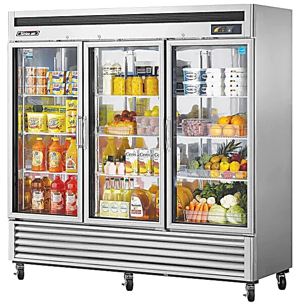 Turbo Air TSR-72GSD-N Super Deluxe 82" Glass Door Reach In Refrigerator - Donut-Equipment.com