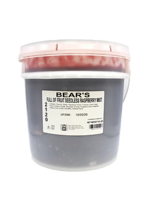 Bear Stewart - Relleno de niebla sin semillas de frambuesa roja - Cubo de 20 libras