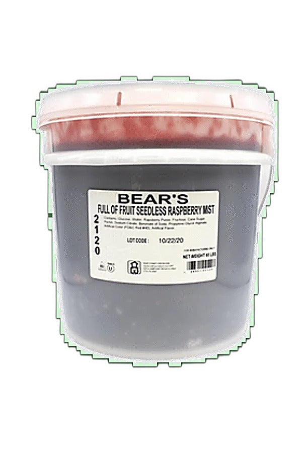 Bear Stewart Red Raspberry Seedless Mist Filling- 20 Pound Pail Bakery Wholesalers