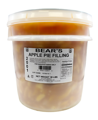 Bear Stewart Sliced Apple Pie Filling- 38 pound pail