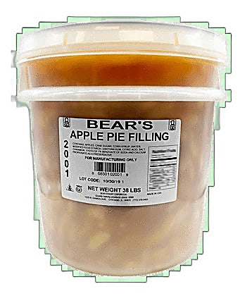 Bear Stewart Sliced Apple Pie Filling- 38 pound pail Bakery Wholesalers