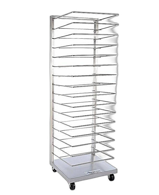 Avalon ACR16-S Stainless Steel Cooling Rack With 16 Slides 1/2 Racks On 3" Casters Bakery Wholesalers