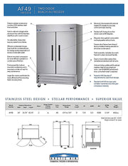 Arctic Air AF49 Two Section Reach-In Freezer Bakery Wholesalers