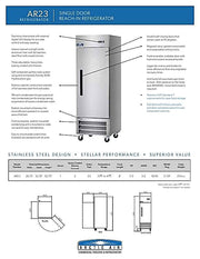 Arctic Air AF23 1 Door Reach-In Freezer Bakery Wholesalers