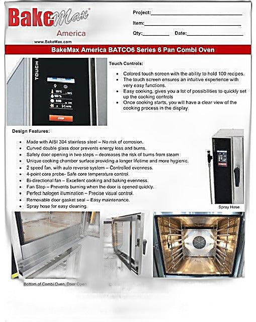 BakeMax (BATCO6E) Series Combi Oven Bakery Wholesalers