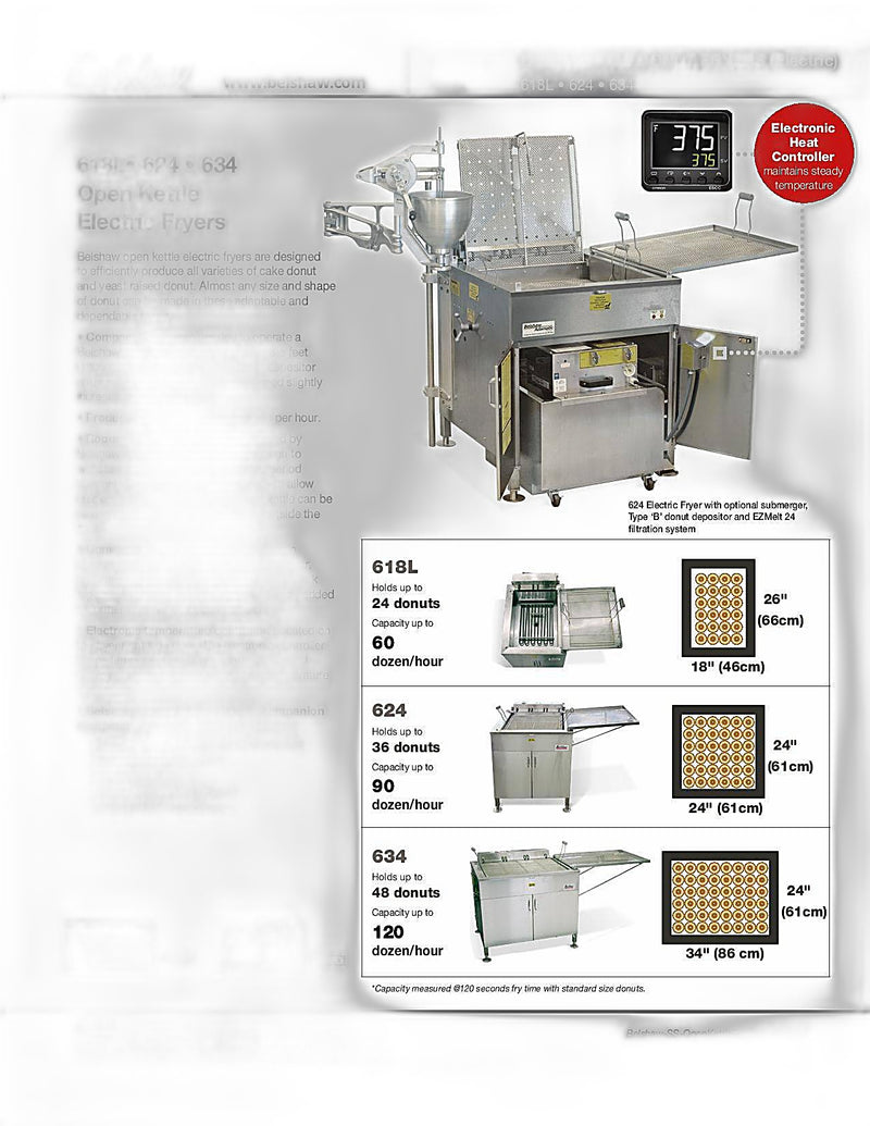 Belshaw 624 Donut Fryer 24" X 24" (Electric) Bakery Wholesalers