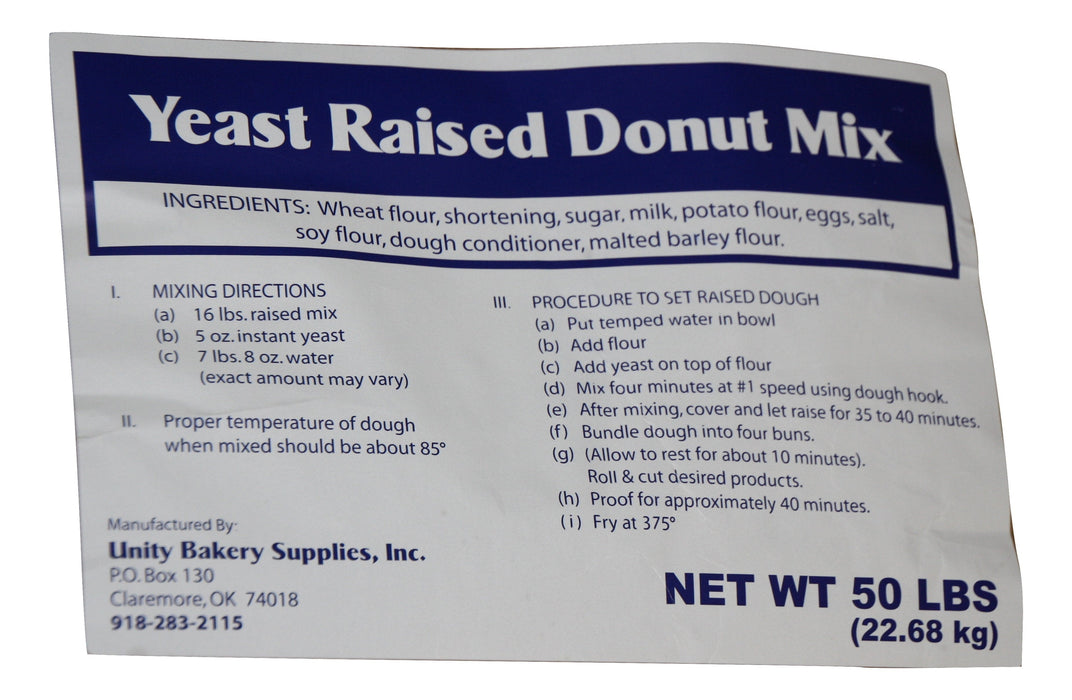 Bakers Table Raised Donut Mix 50#