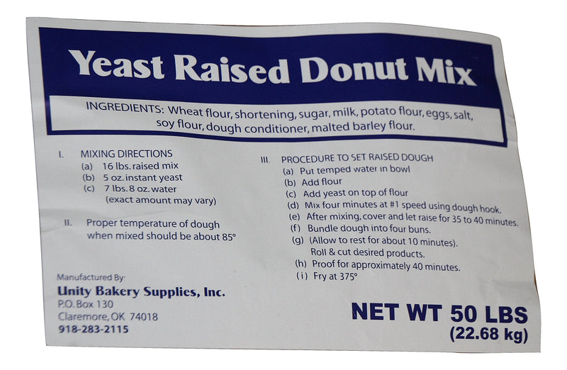 Bakers Table Raised Donut Mix 50# Bakery Wholesalers