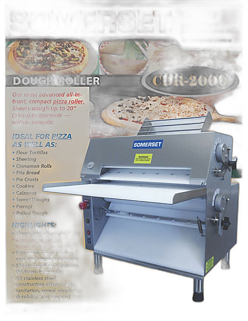 CDR-2000 Dough Roller / Double Pass- Front Operated - Bakery Wholesalers