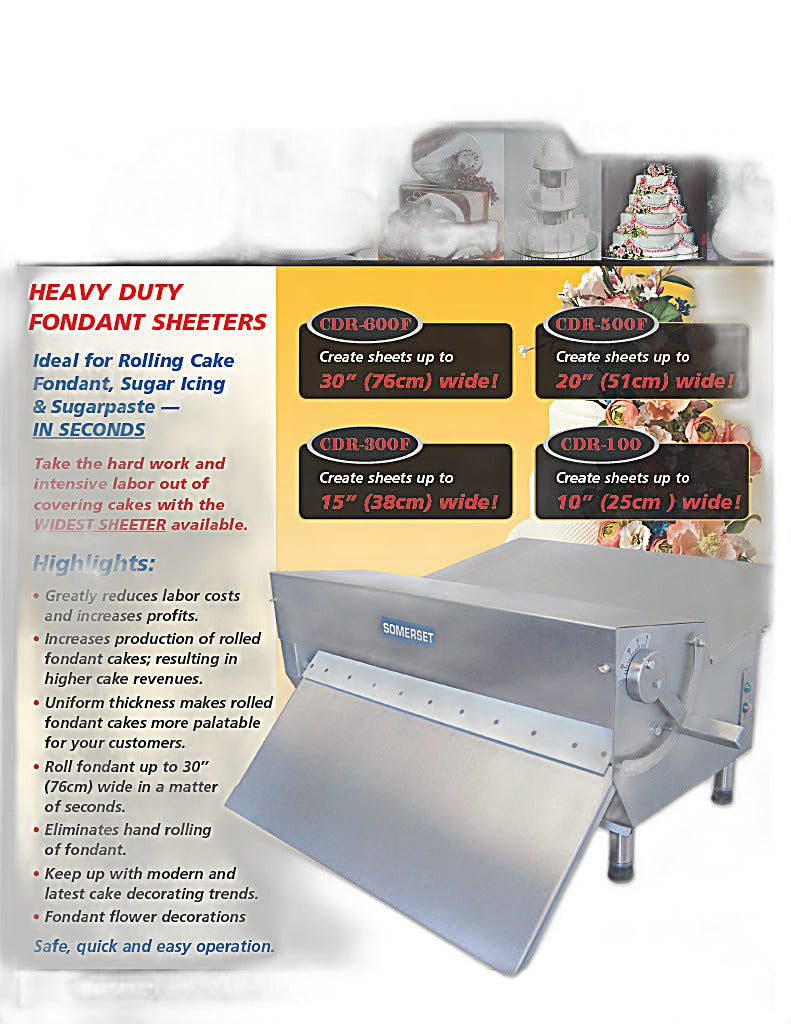 CDR-300F Fondant Sheeter - Bakery Wholesalers
