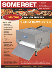 CDR-700 Dough Sheeter featuring 20" Wide Rollers - Bakery Wholesalers