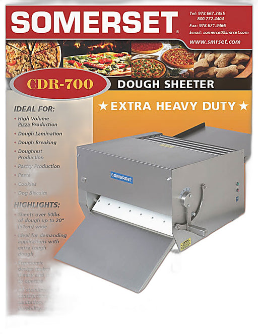 CDR-700 Dough Sheeter featuring 20" Wide Rollers - Bakery Wholesalers